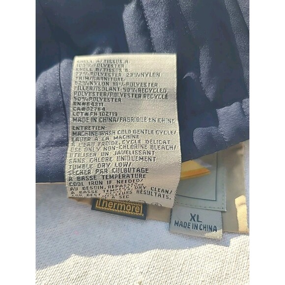 Rainforest Mens Size  XL Outdoor Wind Water Resistant Vest Reversible Blue Tan - Picture 8 of 8